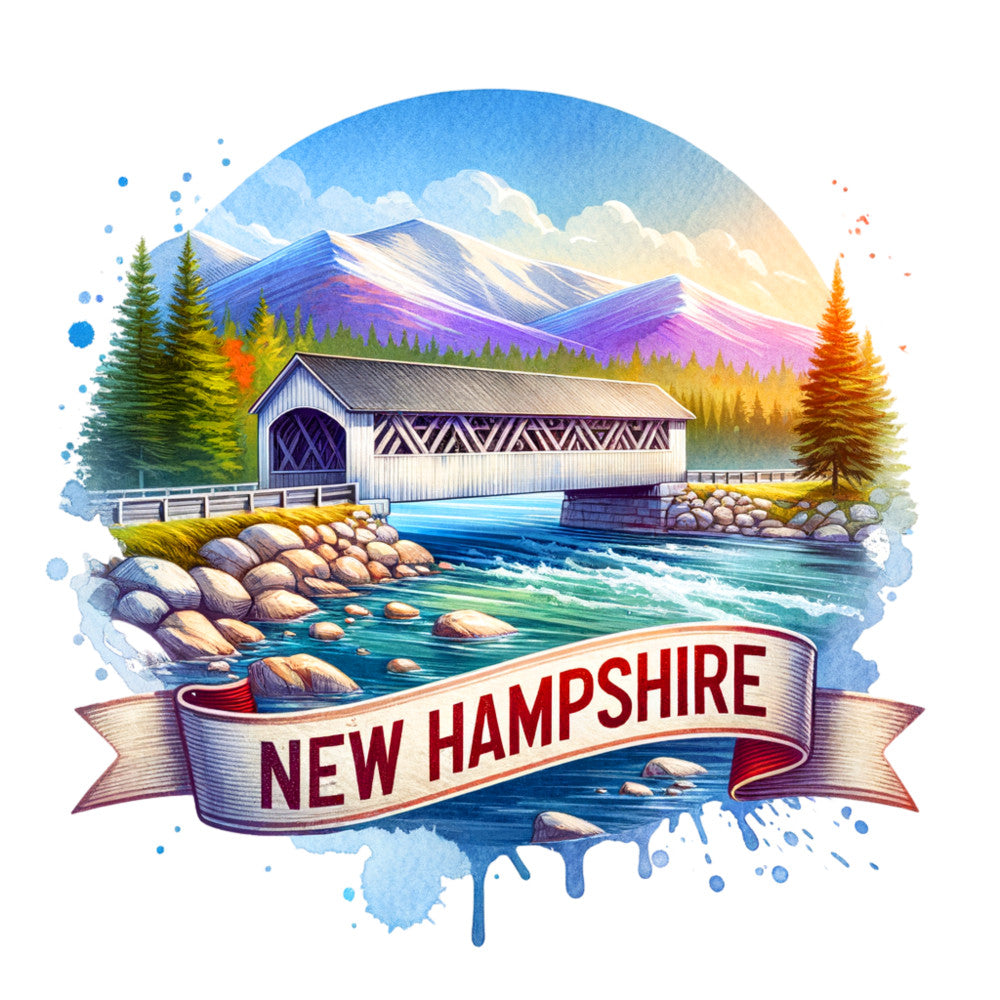 US States Retro Travel Fabric Panel 17