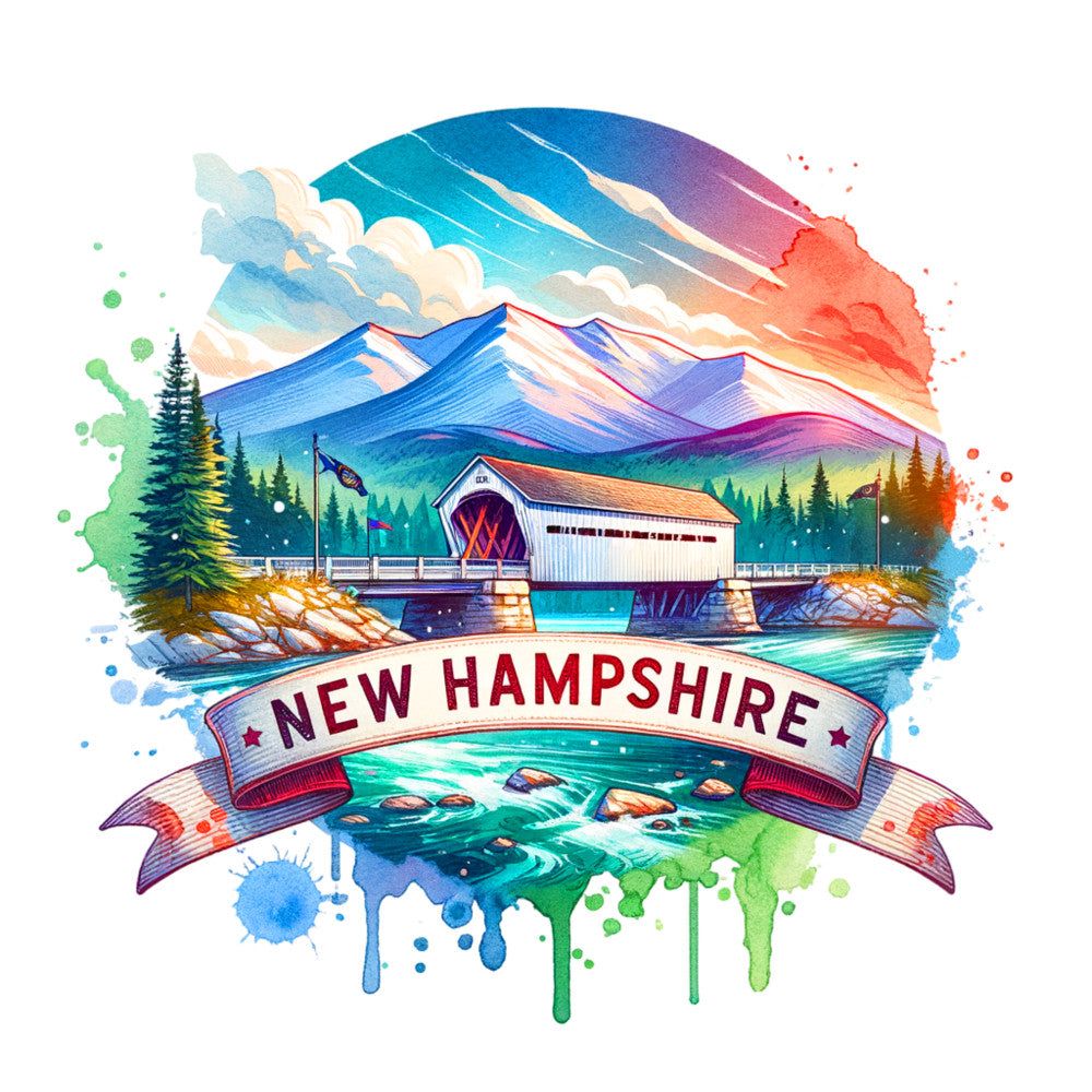 US States Retro Travel Fabric Panel 18