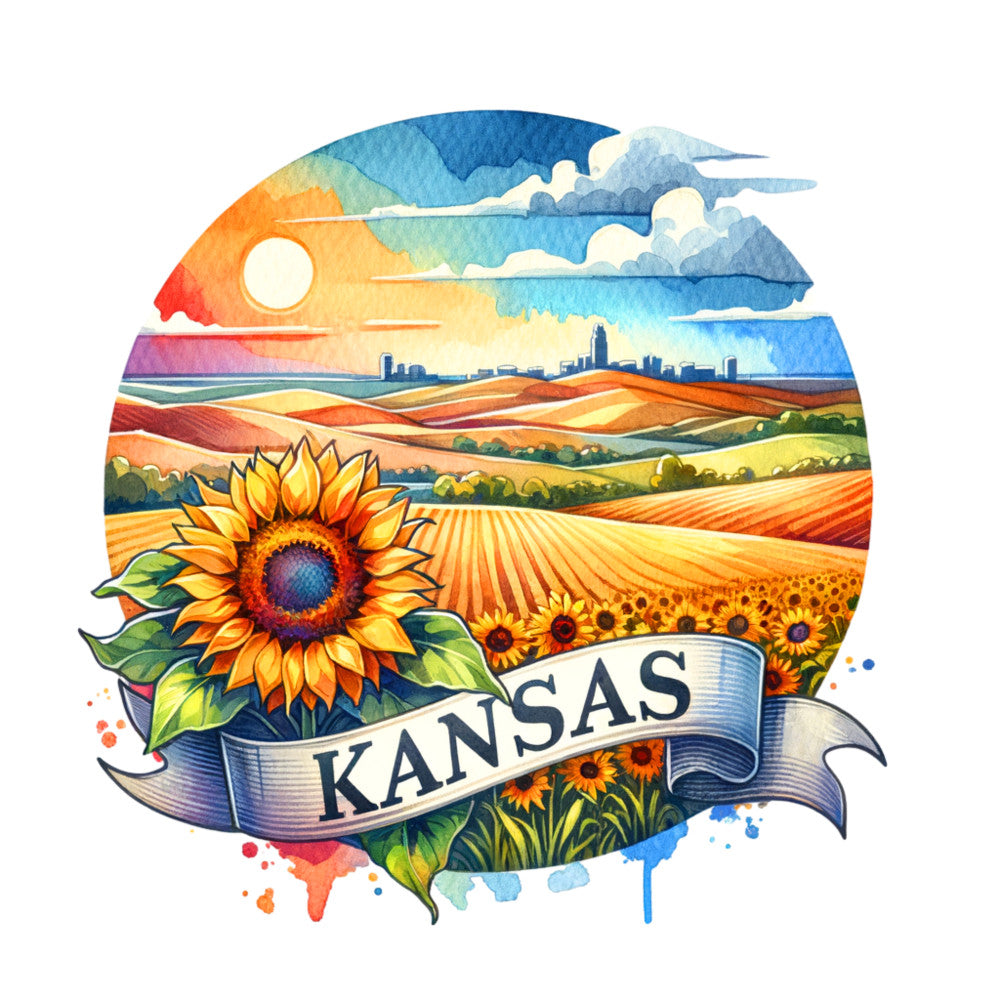 US States Retro Travel Fabric Panel 20