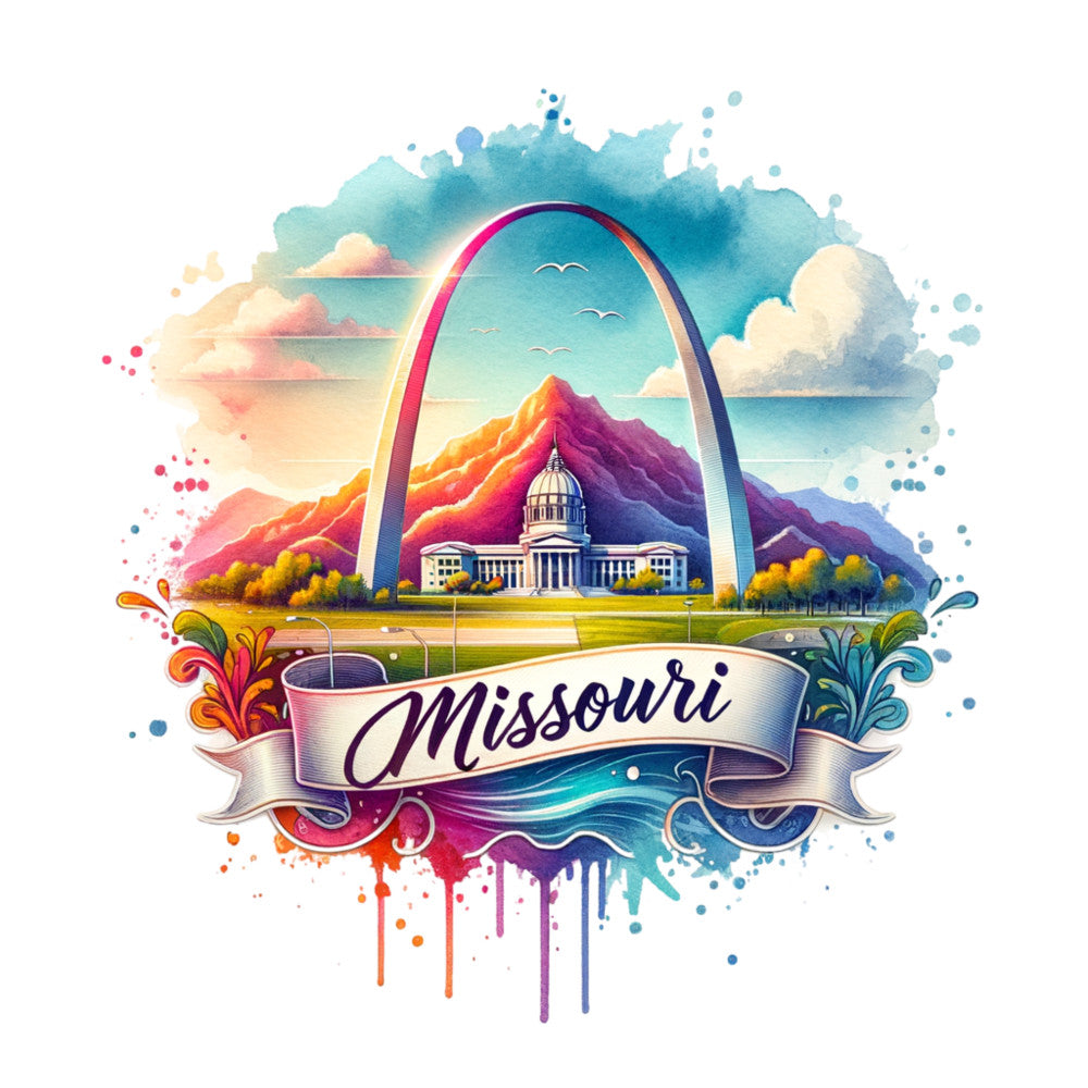 US States Retro Travel Fabric Panel 26
