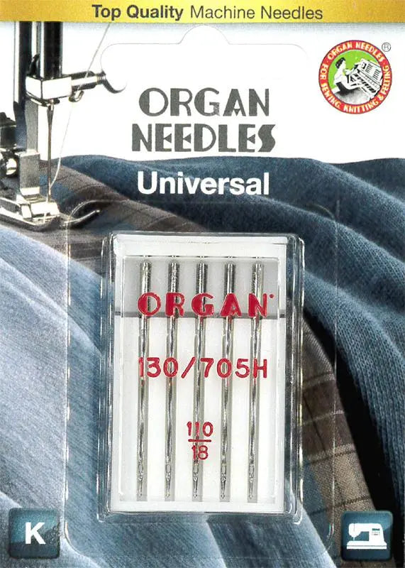 Universal 110/18 Needles - 5 count by Organ Needles - Linda's Electric Quilters