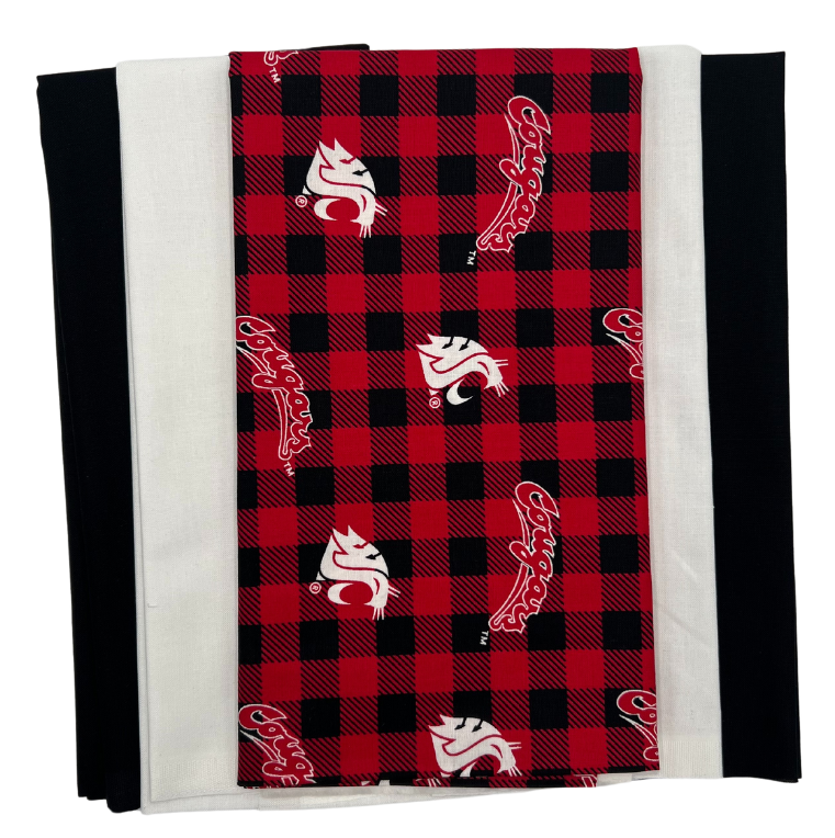 Washington State Cougars - Tailgate Panel - Quilt Kit | Batting Included