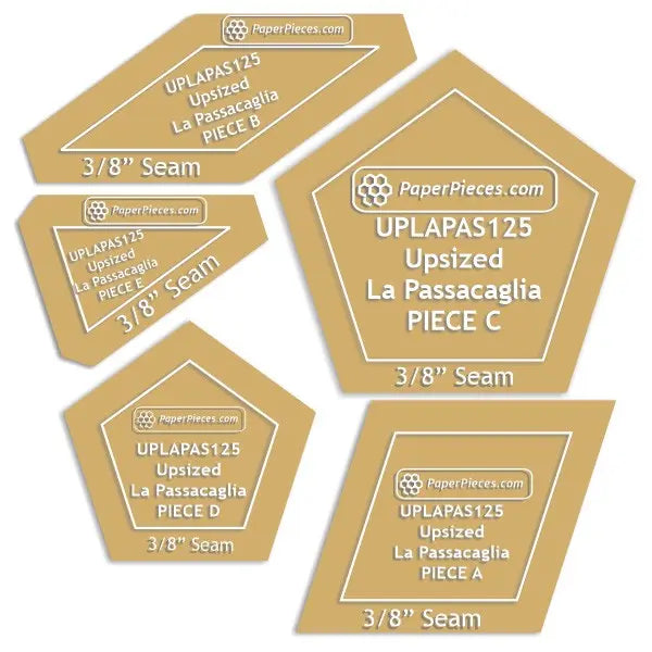 Up Sized La Passacaglia Acrylic Set with 3/8in Seam, 5 Pc - Linda's Electric Quilters