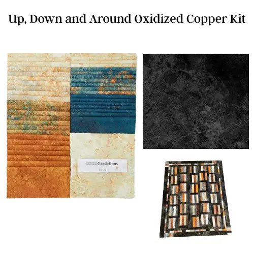 Up, Down and Around Pattern and Kit - Oxidized Copper Linda's Electric Quilters