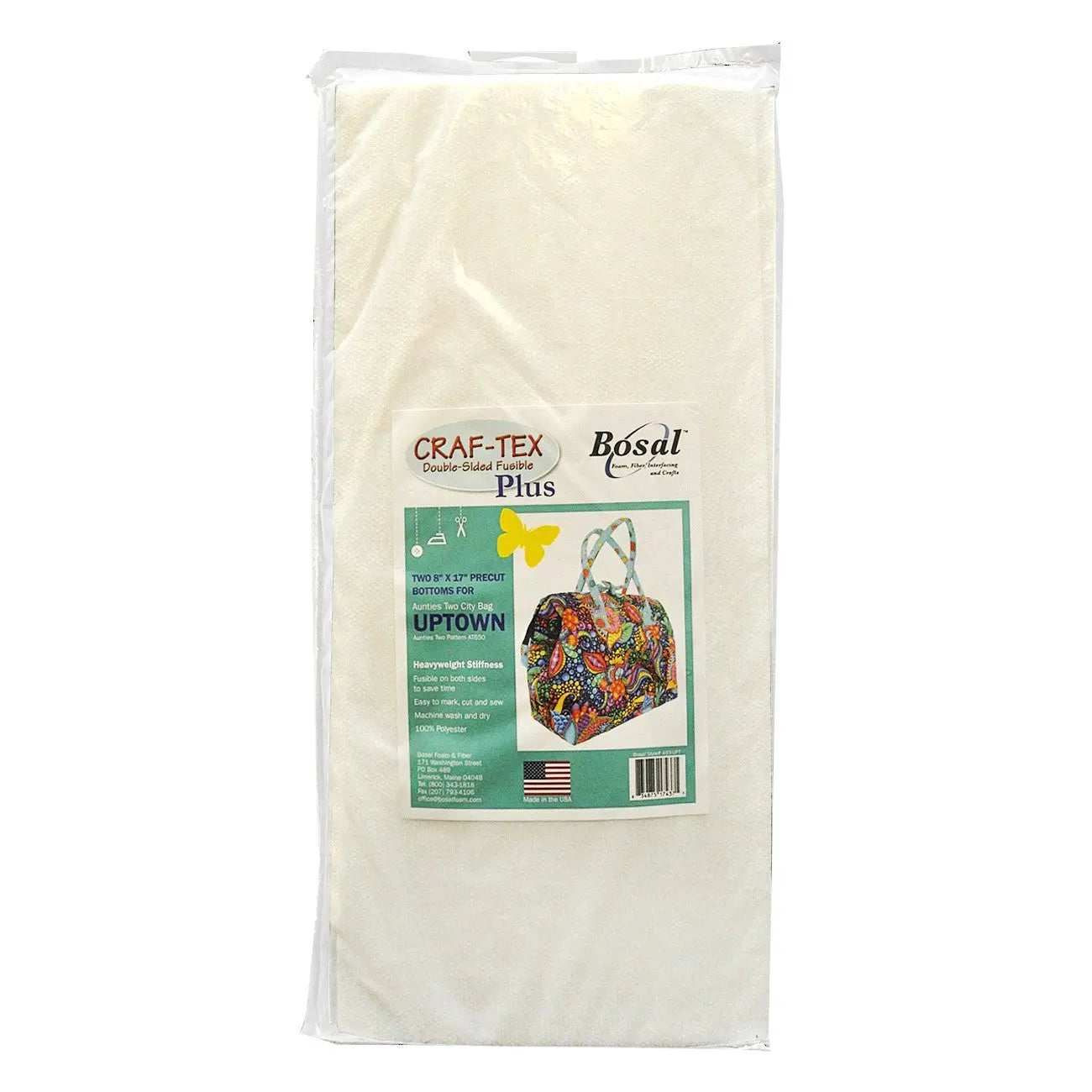 Uptown Bag 8in x 17in Precut Fusible Bottoms 2pk - Linda's Electric Quilters