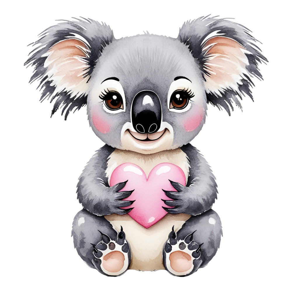 Valentine Tropical Koala Fabric Panel