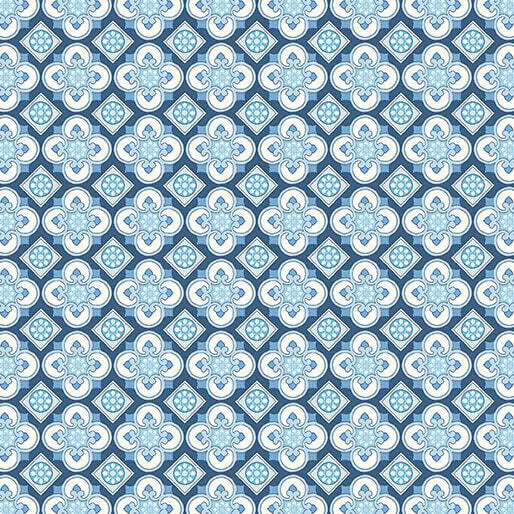 Veranda - Foulard - Blue 44" / 45" Fabric Per Yard The Fabric Company