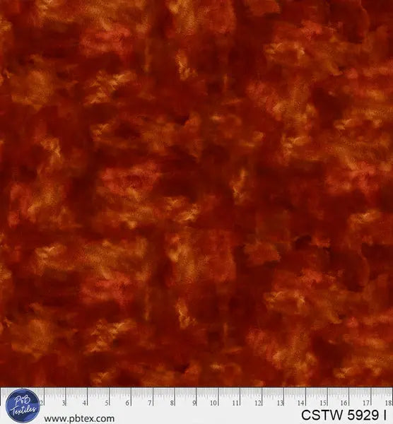 Vermilion Orange Color Stories Cotton Wideback Fabric per yard P&B Textiles