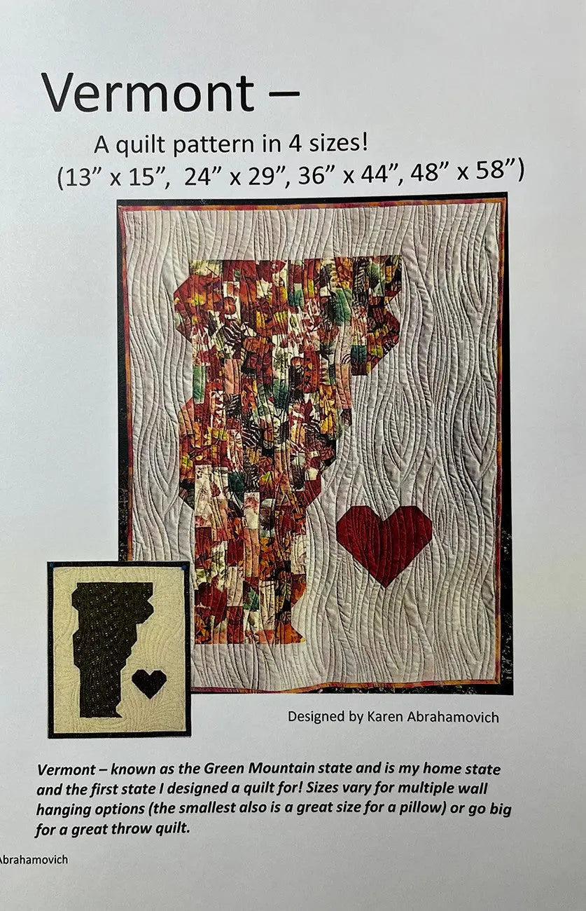 Vermont Quilt Pattern - Linda's Electric Quilters