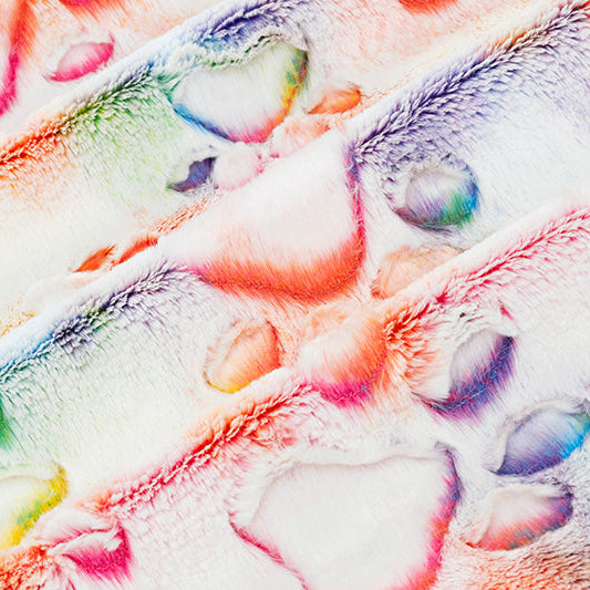 Vibrant Luxe Cuddle Prism Paws 58/60" Fabric Per Yard