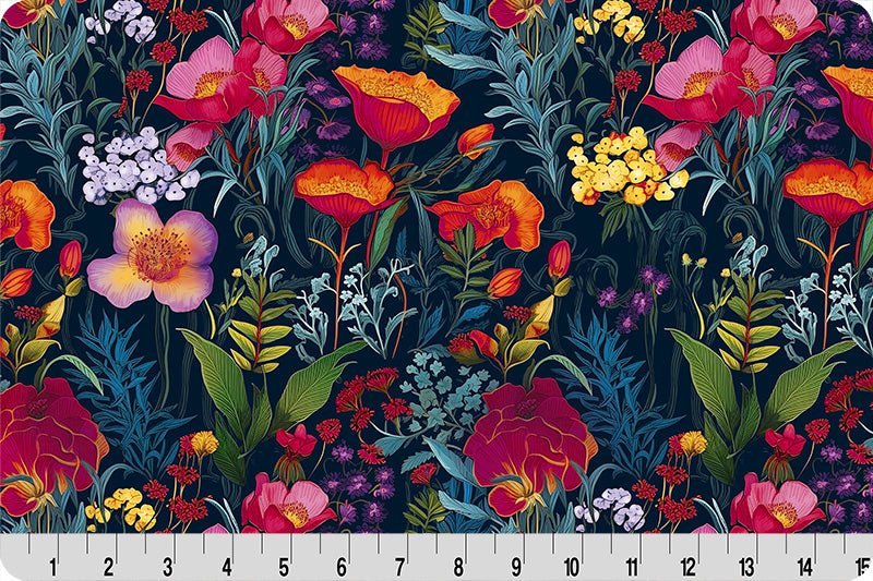 Vibrant Whispering Blooms Secret Garden Quilting Cuddle Fabric Per Yard Shannon Fabrics