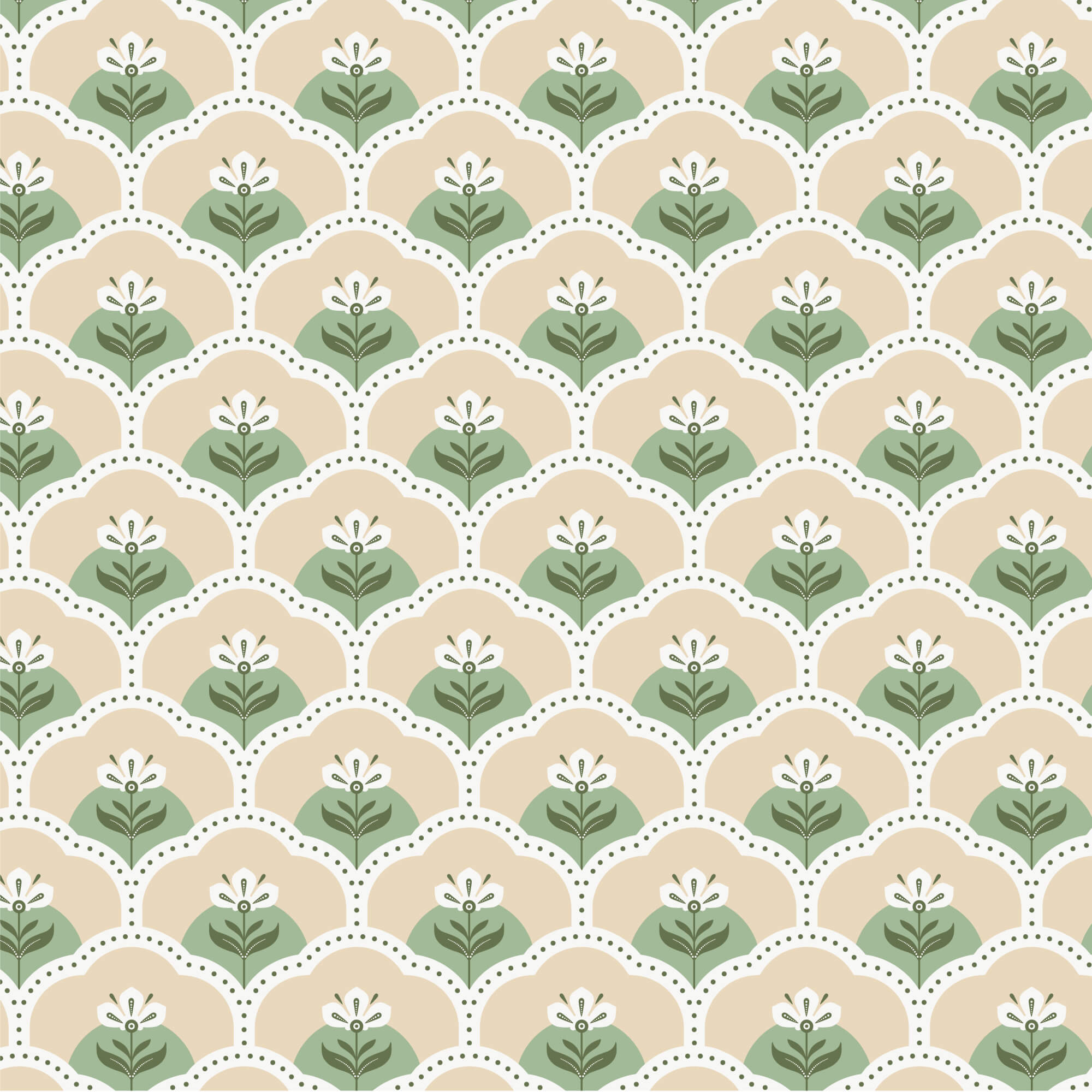 Vintage Charm - Rosie - Tan 44" / 45" Fabric Per Yard