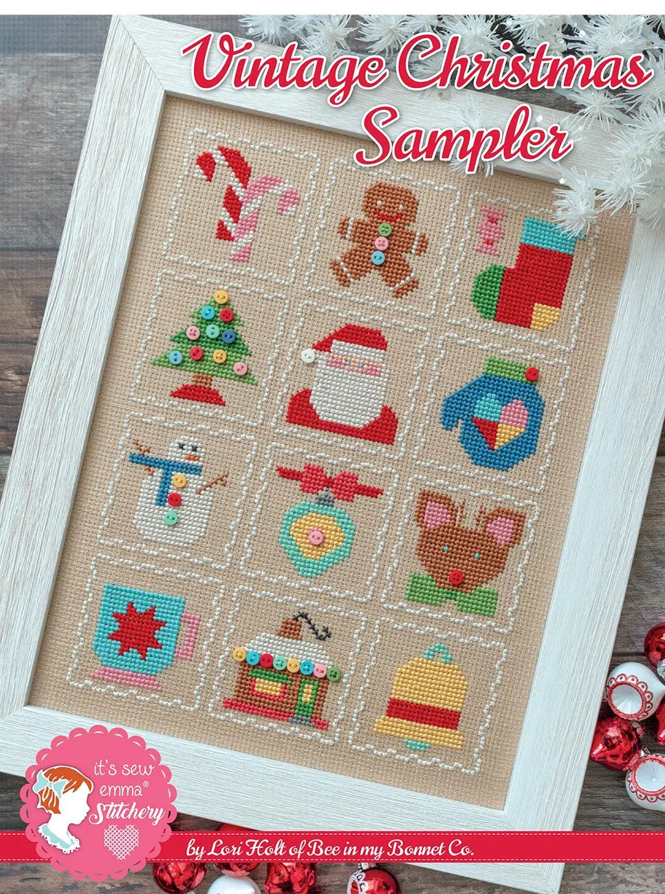Vintage Christmas Sampler Cross Stitch Pattern - Linda's Electric Quilters