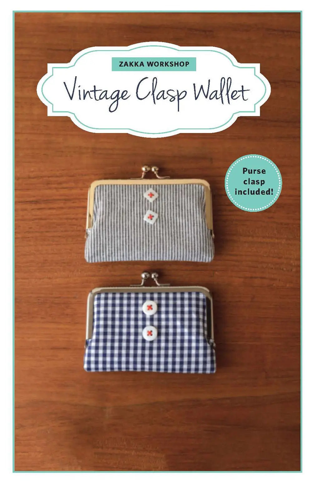 Vintage Clasp Wallet Kit with Pattern - Linda's Electric Quilters