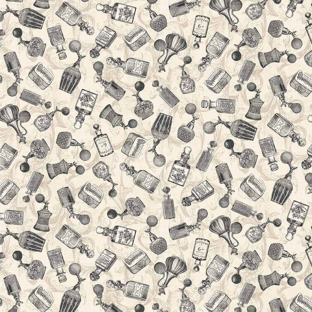 Vintage Perfumery - Perfume Bottles - Linen 44" / 45" Fabric Per Yard The Fabric Company