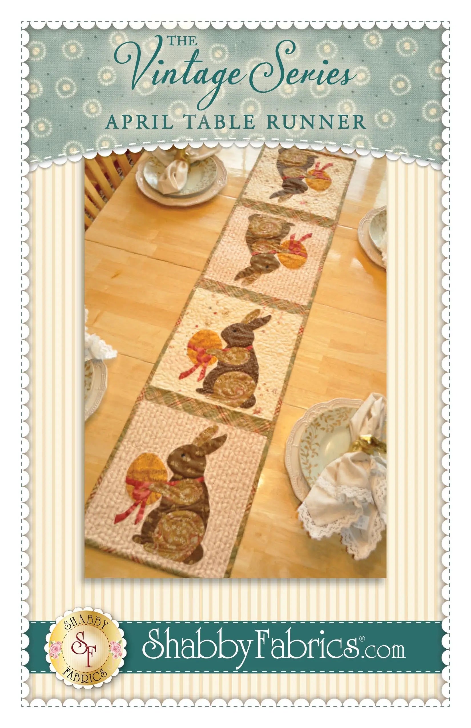 Vintage Series Table Runner - April - Linda's Electric Quilters