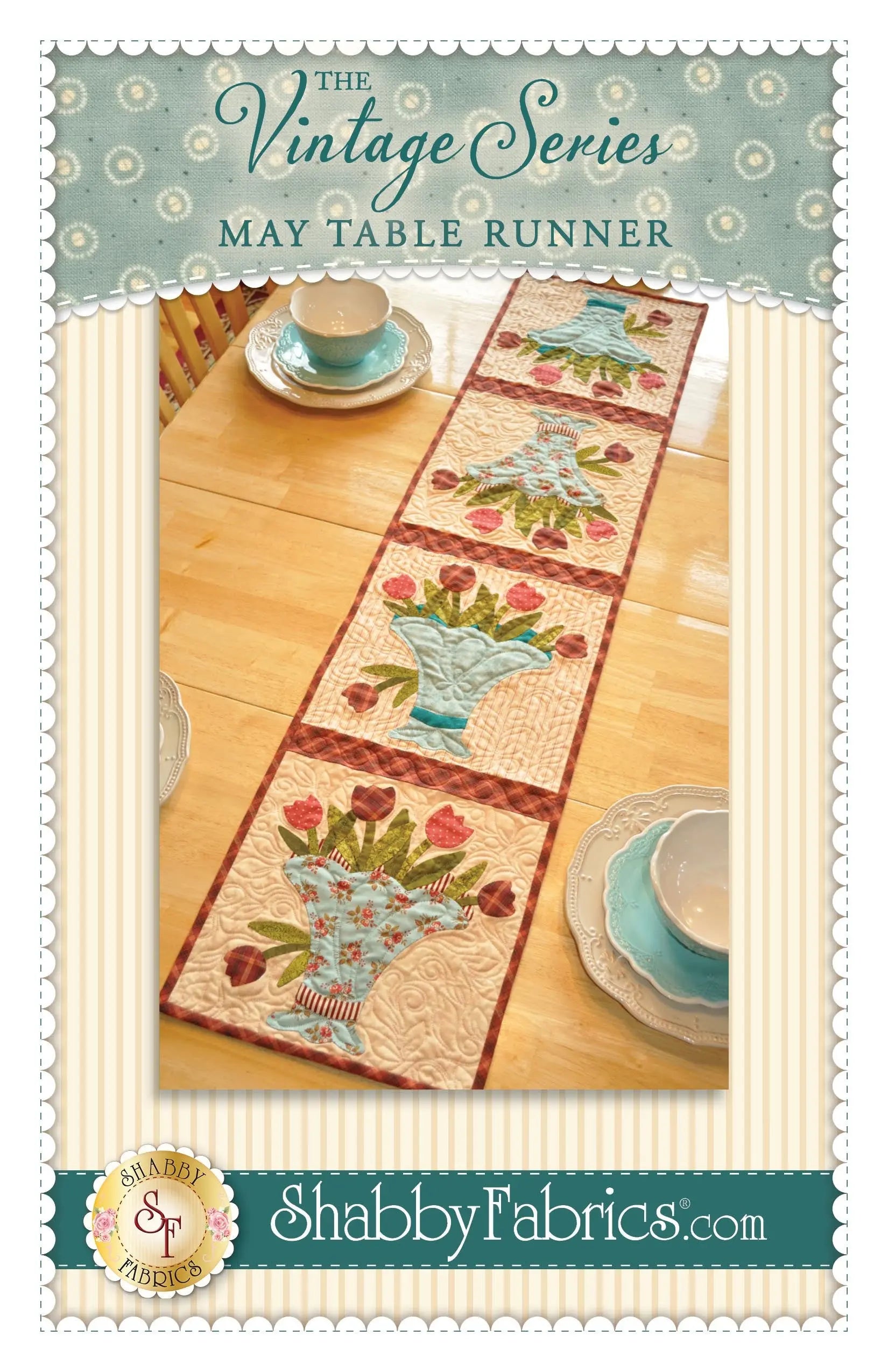 Vintage Series Table Runner - May - Linda's Electric Quilters