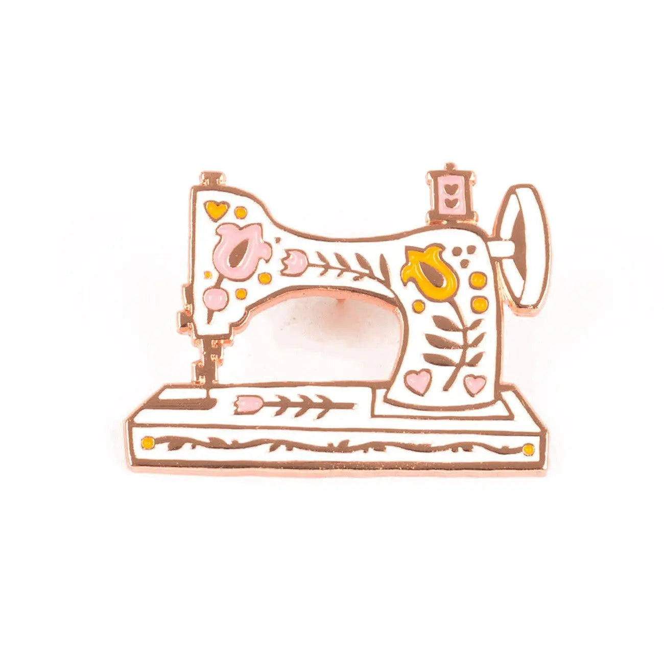 Vintage Sewing Machine Enamel Pin - Linda's Electric Quilters