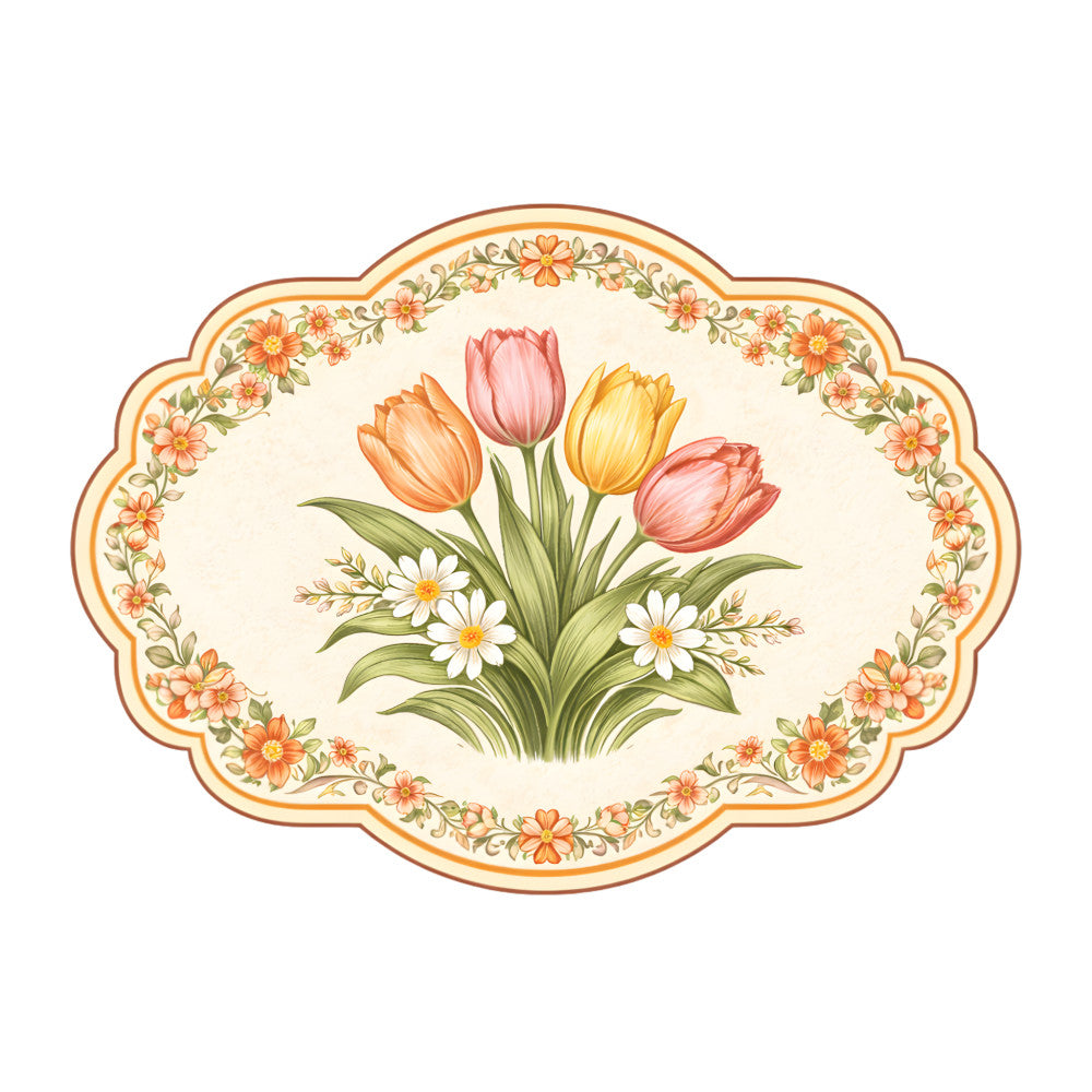 Vintage Spring Label Fabric Panel 1