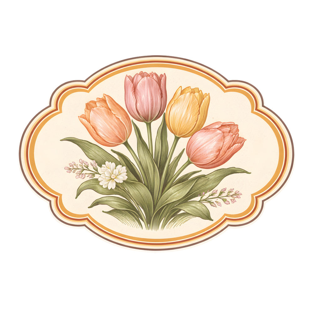 Vintage Spring Label Fabric Panel 6