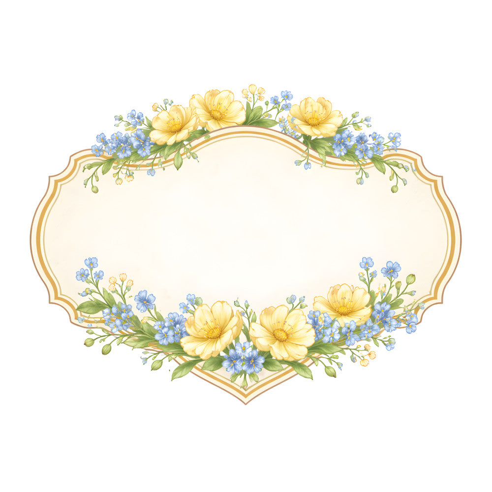 Vintage Spring Label Fabric Panel 9