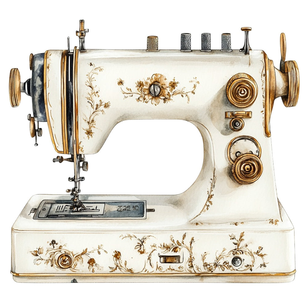 Vintage Sewing Machine Fabric Panel 20