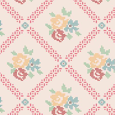 Riley Blake Lori Holt Mercantile Adore 108 inch wideback quilt backing fabric in Multi