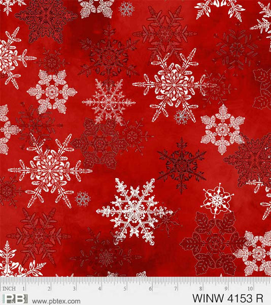 P&B Textiles Winter Wonderland winter quilting cotton fabric by the yard