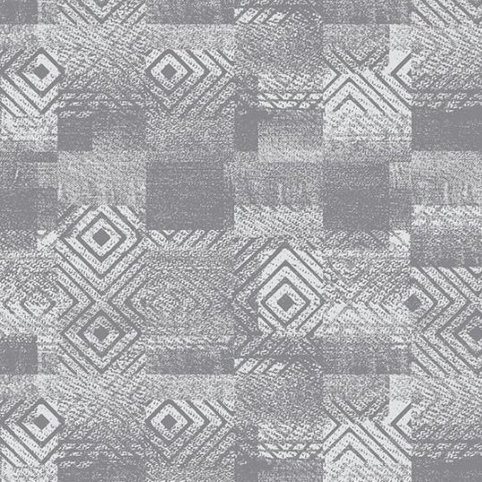 Lake Retreat Diamond Patchwork Texture Gray Cotton 44"/45" Fabric Per Yard