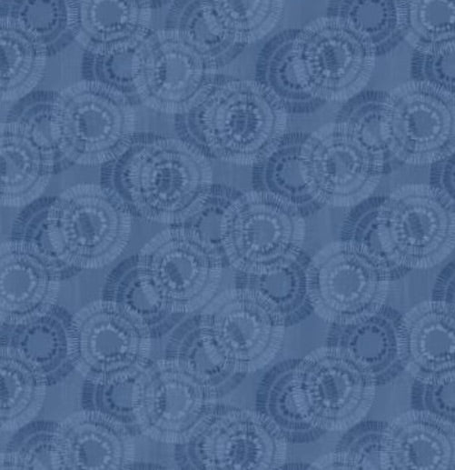 Wilmington Prints Essentials circle burst denim blue quilting cotton