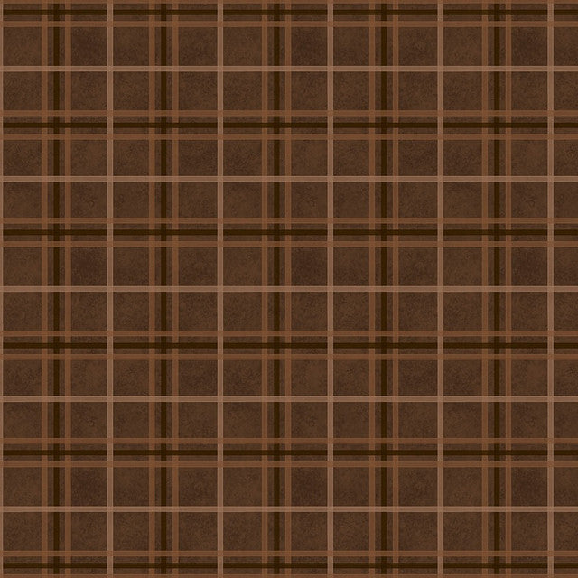 Oh My Gourd Plaid Brown quilting fabric by Wilmington Prints