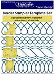 Border sampler set of five longarm quilting templates 6mm