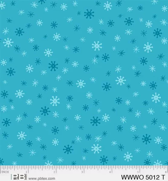 P&B Textiles Wheeling Winter Wonderland quilting cotton fabric