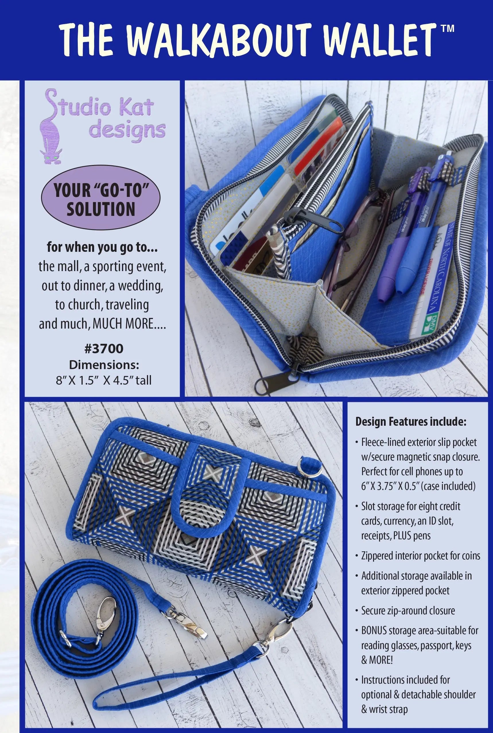 Walkabout Wallet - Linda's Electric Quilters