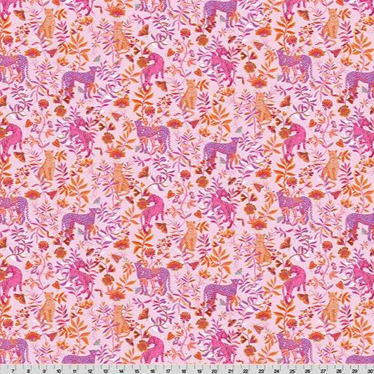 Wanderlust Big Cats Quilting Cuddle Pink Fabric per yard Shannon Fabrics