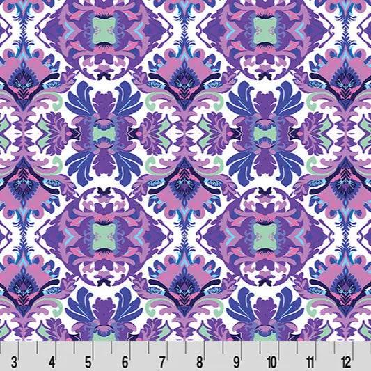 Wanderlust Damask Quilting Cuddle Blue Fabric per yard Shannon Fabrics