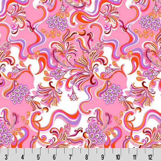 Wanderlust Paisley Quilting Cuddle Pink Fabric per yard Shannon Fabrics