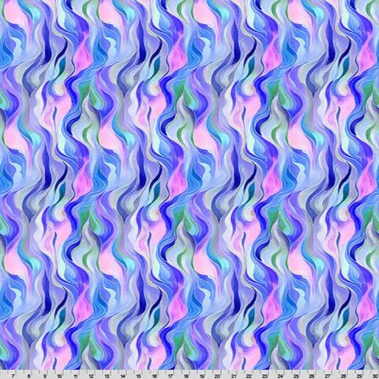 Wanderlust Rainbow Quilting Cuddle Blue Fabric per yard Shannon Fabrics