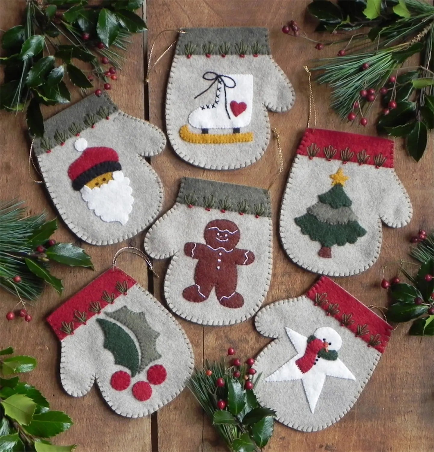 Warm Hands Mitten Ornaments Checker Distributor