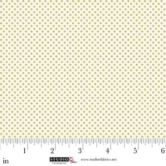 Warm White Swiss Dot Layla 44"/45" Cotton Fabric per Yard