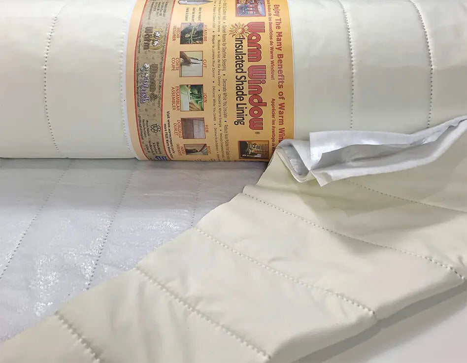 Warm Window Insulated Shade Fabric 54" x 15 YD - Thermal Insulated Quilting Fabric Warm Company