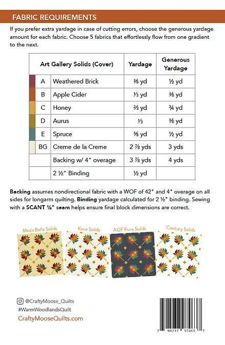Warm Woodlands Paper Booklets Pattern The Crafty Moose