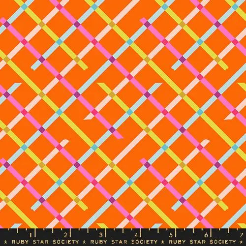 Washi Plus Goldfish Tape Grid 43"/44" Fabric Per Yard Moda Fabrics & Supplies