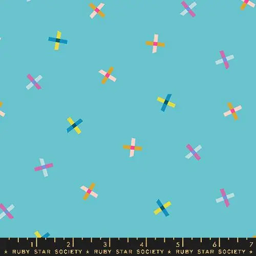 Washi Plus Turquoise 43"/44" Fabric Per Yard Moda Fabrics & Supplies