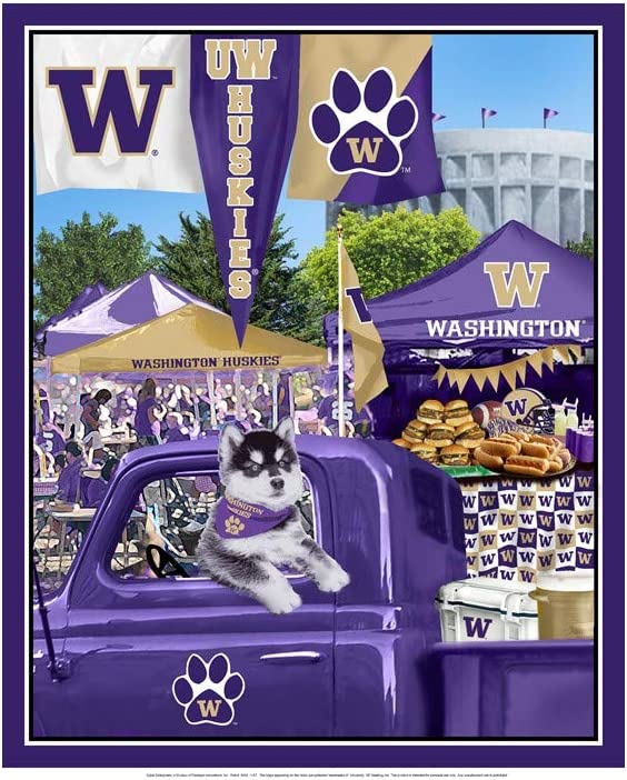 Washington Huskies - Tailgate Panel 44"/45" Fabric per yard