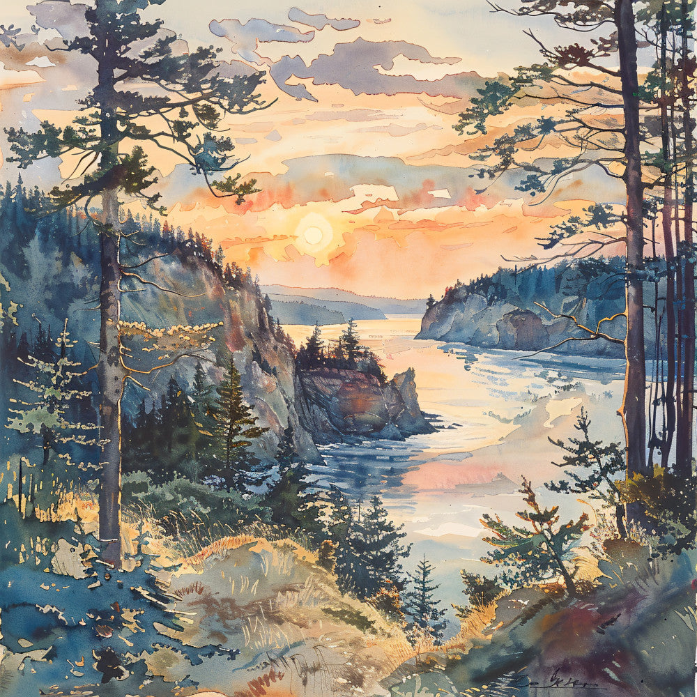 Washington Travel Art Fabric Panel 11 - quilting cotton panel - Linda's Electric Quilters