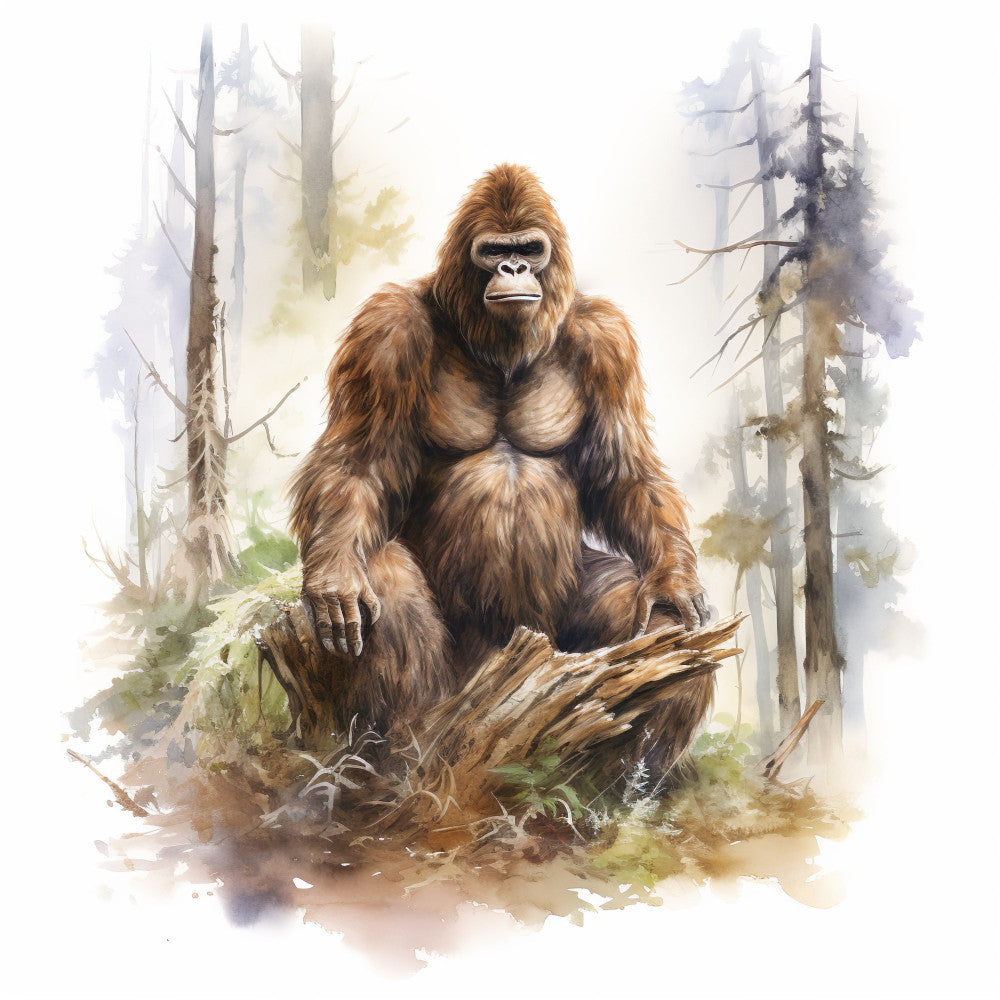 Watercolor Bigfoot Fabric Panel 2