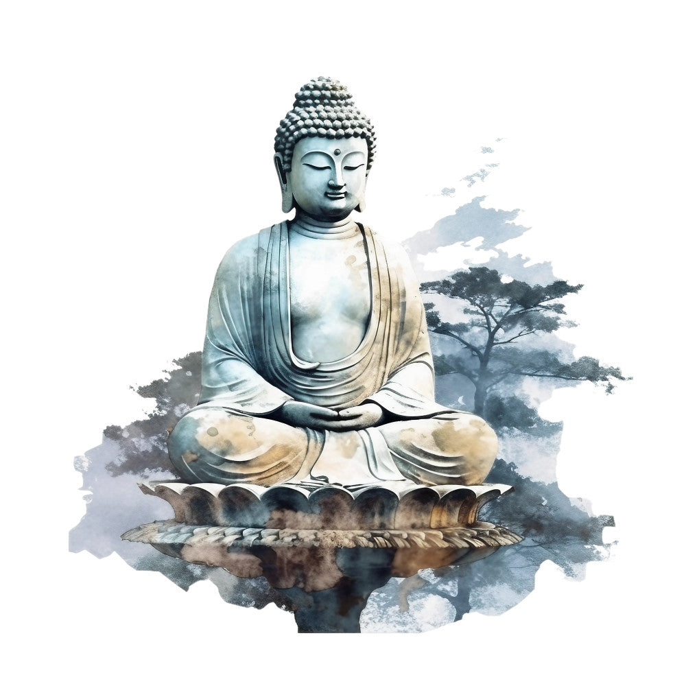 Watercolor Buddha Fabric Panel 19