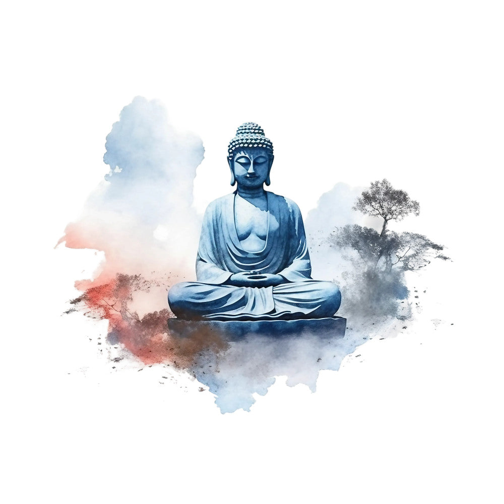 Watercolor Buddha Fabric Panel 8
