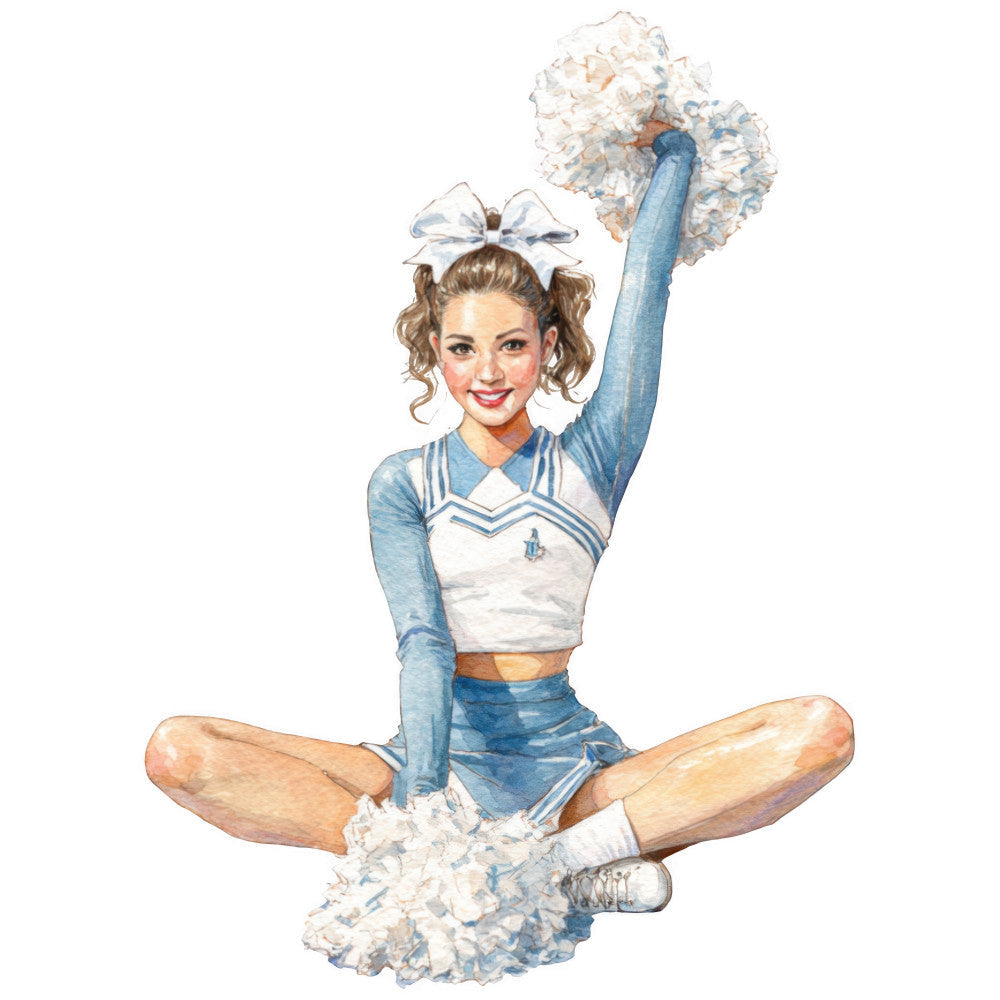 Watercolor Cheerleaders Fabric Panel 20